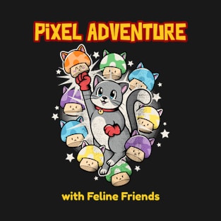 Pixel Adventures with Feline Friends T-Shirt