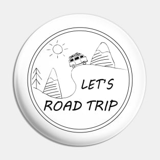 Funny Camper Van road trip design Pin