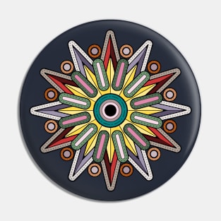 Crystal Stars Mandala Pin