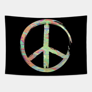 Acidic Peace Sign Tapestry