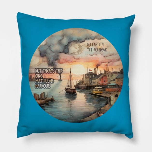 One Particular Harbor iii Pillow by Moulezitouna