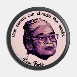Rosa Parks Portrait and Quote Pin