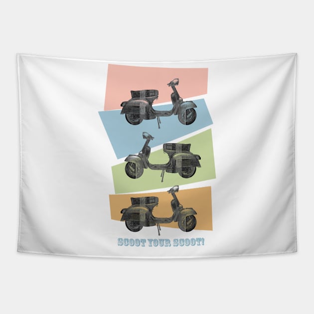 Shoot your scoot Tapestry by AaaahEeeekStudio