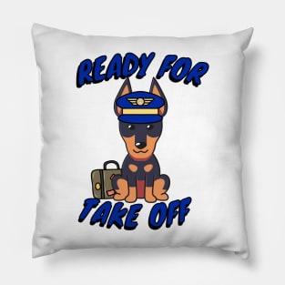 Funny Alsatian is a pilot Pillow