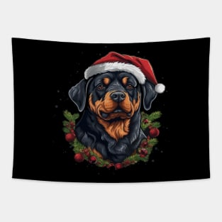 Rottweiler Christmas Tapestry