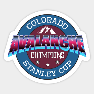 Colorado Avalanche Stanley Cup Champions, High Quality Vinyl Stickers