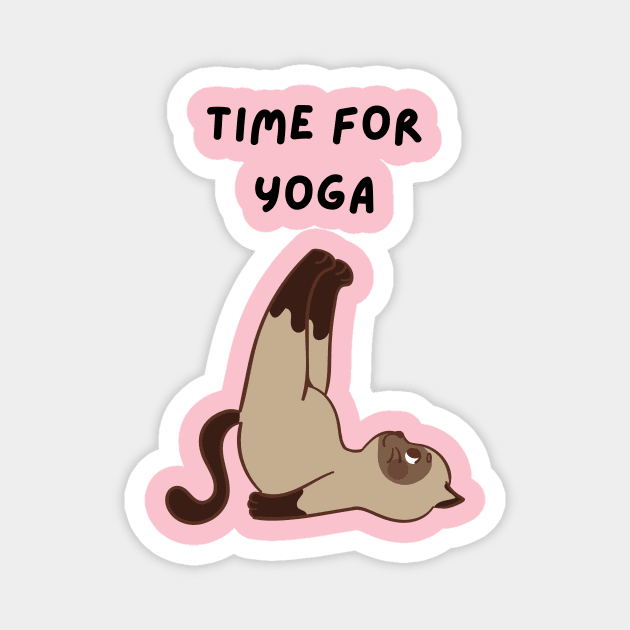 time for yoga Magnet by Kokomidik