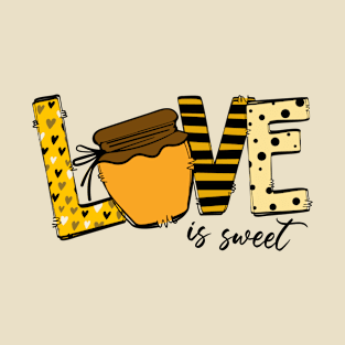 Love is Sweet Sunflower Autumn Fall Design T-Shirt