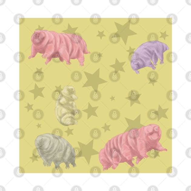 Tardigrade Pattern StarsYellow by TrapperWeasel