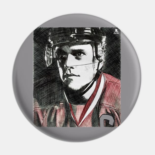 Jonathan Toews Chicago Sketch Pin by Erianna Bee