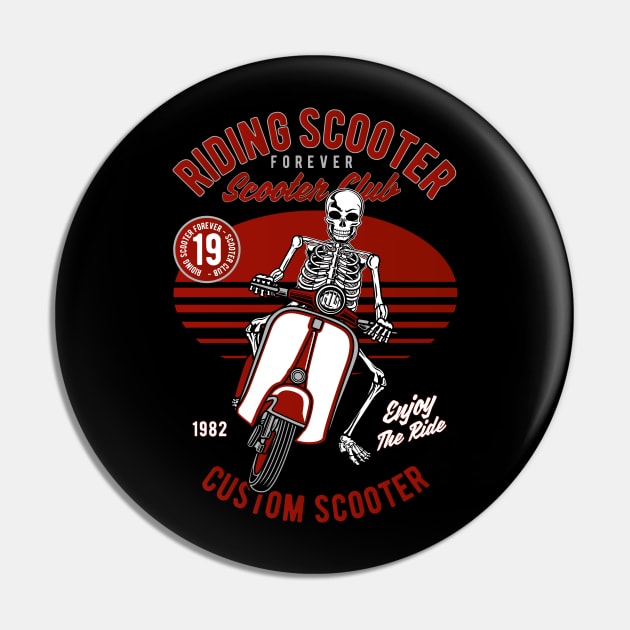 Riding Scooter Pin by RockabillyM