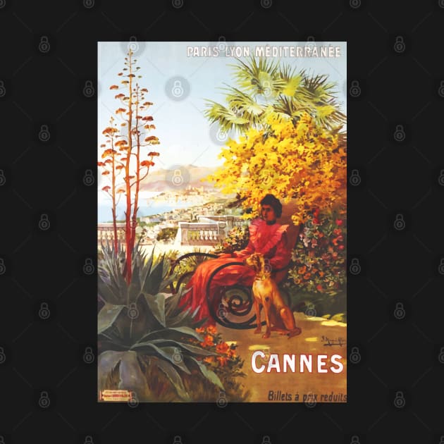 Retro poster - travel - vintage - Cannes by Labonneepoque