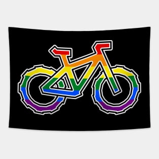 Rainbow Pride Flag for the Cyclists - LGBTQ+ Bike - Bicycle Pride Tapestry