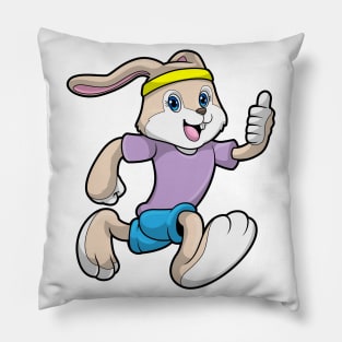 Rabbit at Jogging with Headband Pillow