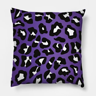 Purple Shades of Leopard Spots Print Pillow