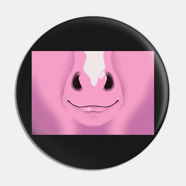 Pink Stripe Horse Face Pin by KeishaMaKainn