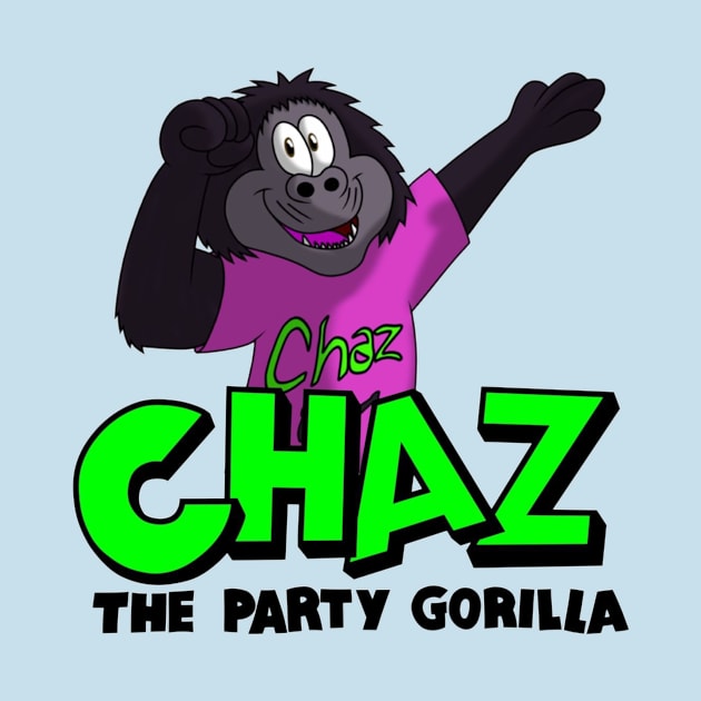 Chaz The Party Gorilla logo by Charlie Bruno (The Mascot Dude)