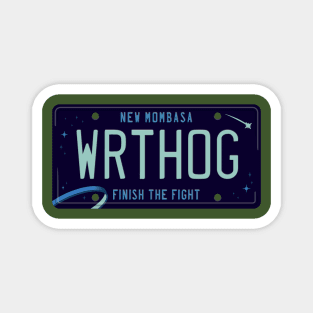 Warthog License Plate Magnet