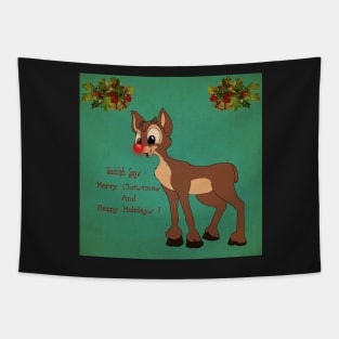 Rudolph's Seasons Greetings Tapestry