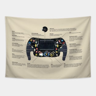 f1 steering wheel Tapestry