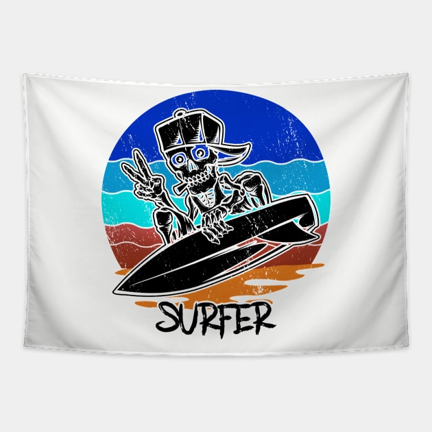 Surfer - Fun Surfing Beachwear Tapestry by RKP'sTees