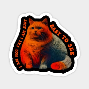 Funny Cat - I’m Not Fat I’m Just Easy To See Magnet