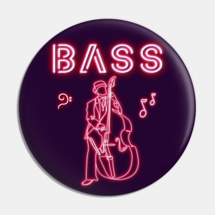 Bass Player in Neon Color Pin