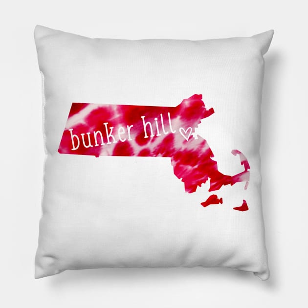 Tie Dye Bunker Hill Community College Pillow by aterkaderk