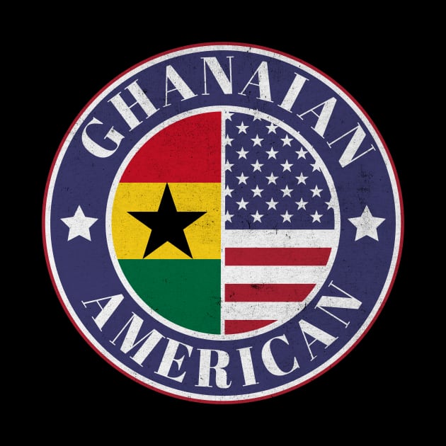 Proud Ghanaian-American Badge - Ghana Flag by Yesteeyear