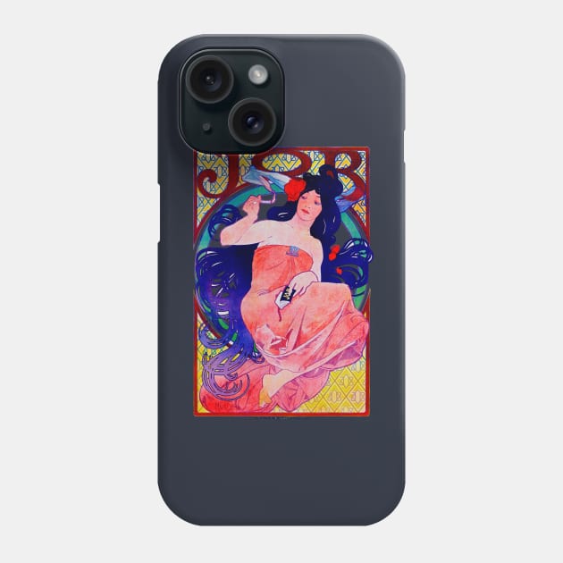 Job cigaratte by Alfons Mucha 1898 Phone Case by indusdreaming