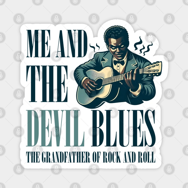Robert Johnson - Me and The Devil Blues Magnet by 3coo