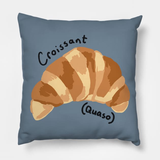 Croissant mispronunciation meme Pillow by RoserinArt