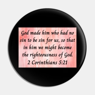 Bible Verse 2 Corinthians 5:21 Pin