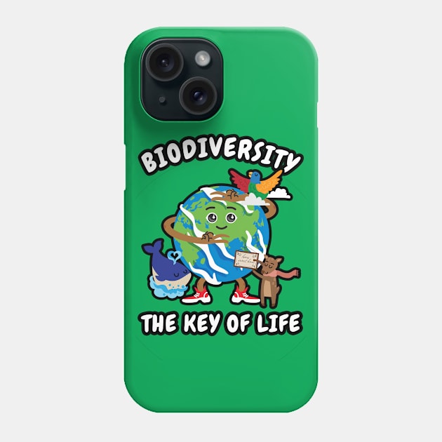 🦜 Biodiversity Is the Key of Life, Save the Earth Phone Case by Pixoplanet