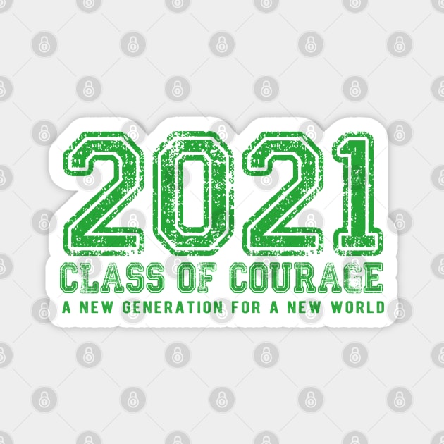 2021 Class of Courage in Green Magnet by Jitterfly