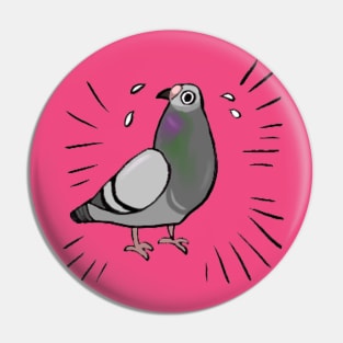 Frantic Pigeon Friend Pin