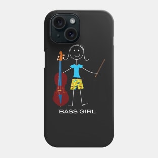 Funny Womens Double Bass Player Phone Case