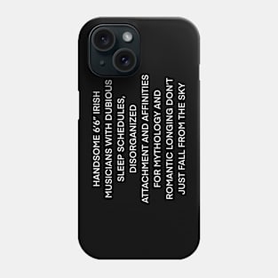 Hoziers don’t just fall out of the sky( white type) Phone Case