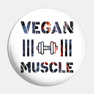 Vegan Muscle T-Shirt Funny Vegan Pin