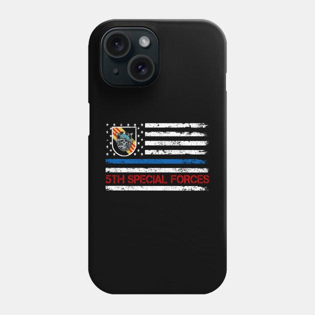 US Army 5th Special Forces Group Flag  De Oppresso Liber 5th SFG - Gift for Veterans Day 4th of July or Patriotic Memorial Day Phone Case by Oscar N Sims