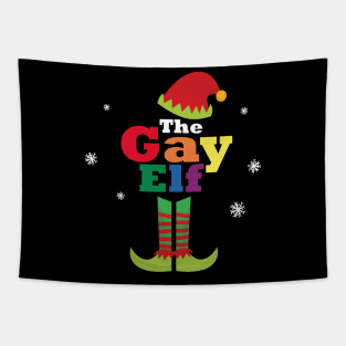 Matching Christmas Pajama The Gay Elf Family Tapestry