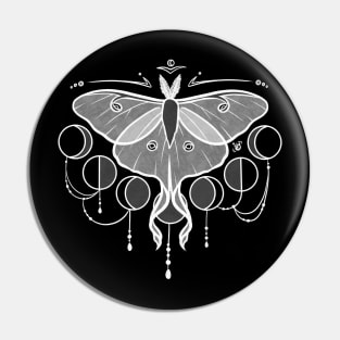 Midnight Luna Moth Pin