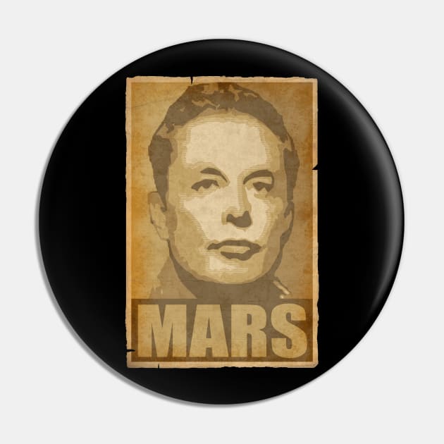 Elon Musk Musk Mars Pin by Nerd_art