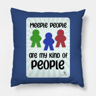 Meeple People Fun Board Game Night Slogan Pillow