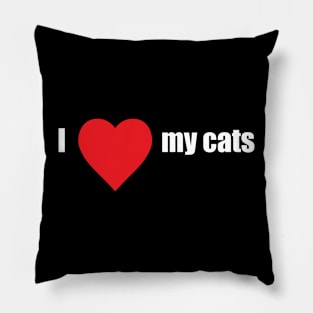 I Love my Cats Pillow