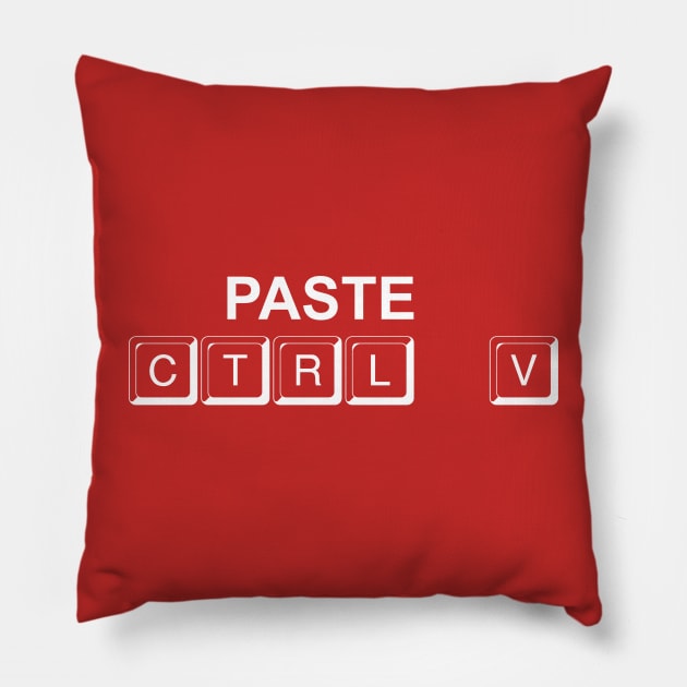 Control C and Control V Twin Designs Pillow by PeppermintClover