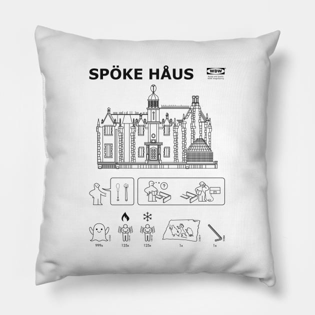 Haunted Mansion Ikea Instructions Pillow by BuzzBenson