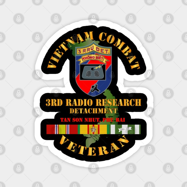 Vietnam Combat Vet - 3rd Radio Research Unit (RRU)  w VN SVC Magnet by twix123844