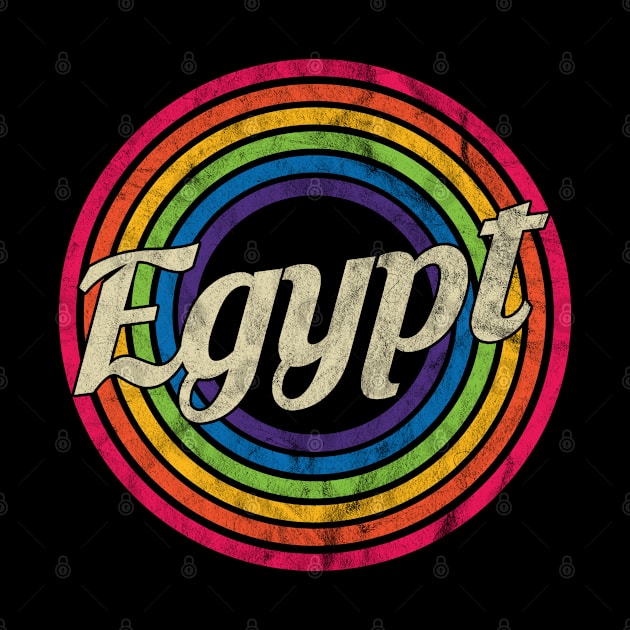 Egypt - Retro Rainbow Faded-Style by MaydenArt