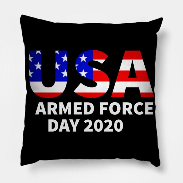 usa armed force day 2020 Pillow by yassinstore